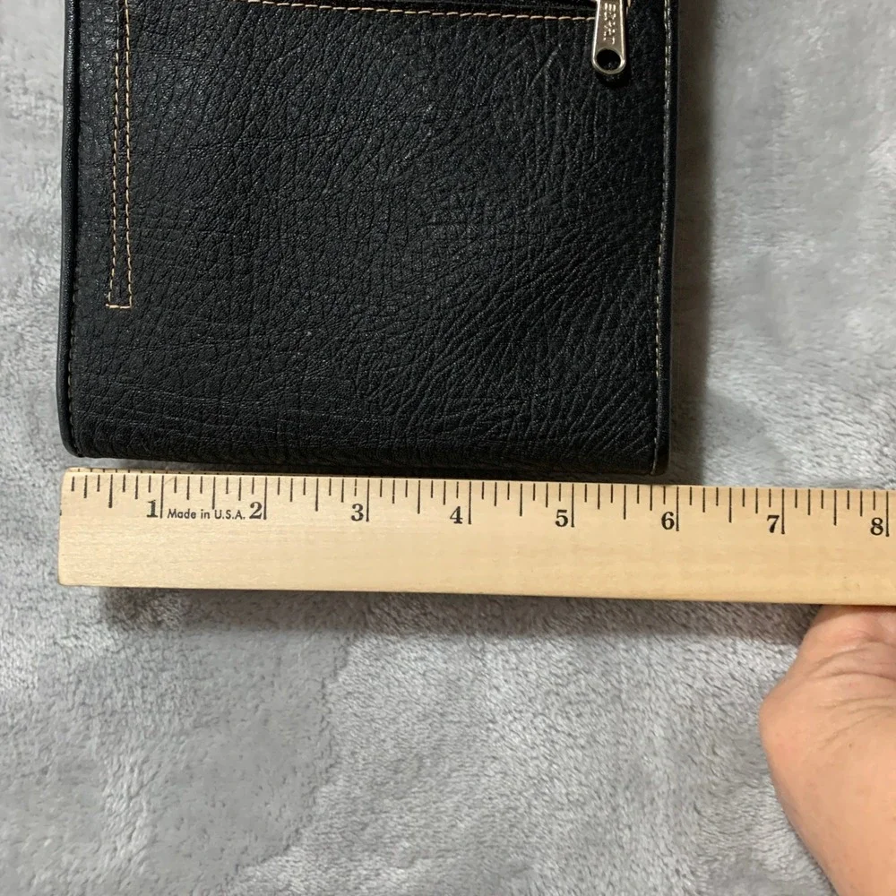 Esprit Black Crossbody Wallet Bag‎ Organizer Multi Compartment Small Purse Vtg
